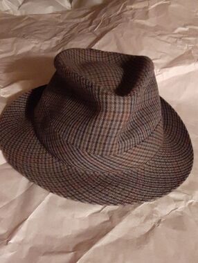 IMPERCORK Crambes Made In Franrce Multicolor Tweed Fedora Hat - 57/7